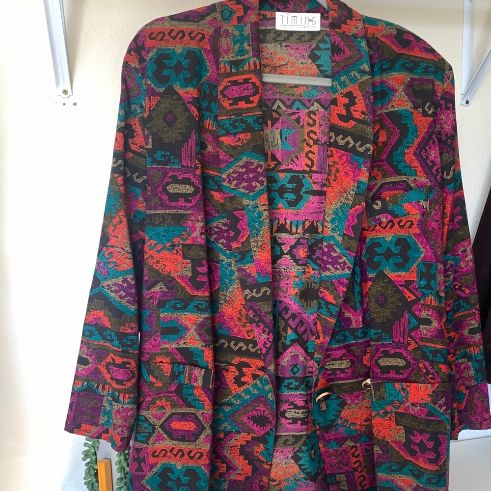 Vintage 90’s abstract jacket abstracts southwest print / priced for quick sale